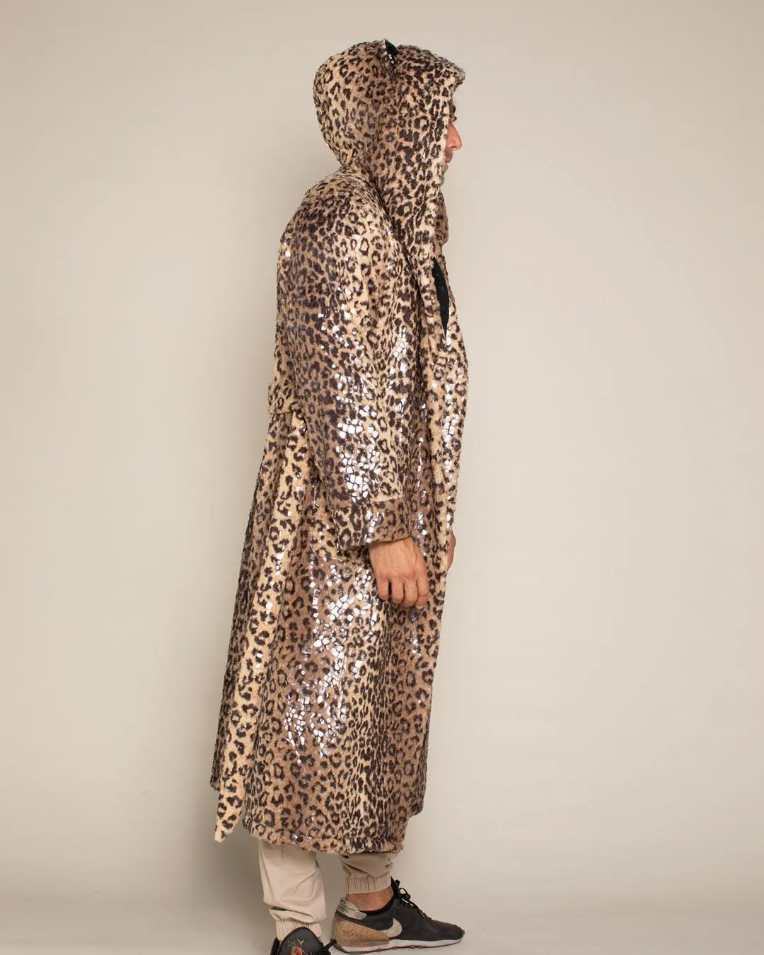 Classic Men's Long Faux Fur Coat | Sri Lankan Leopard Print