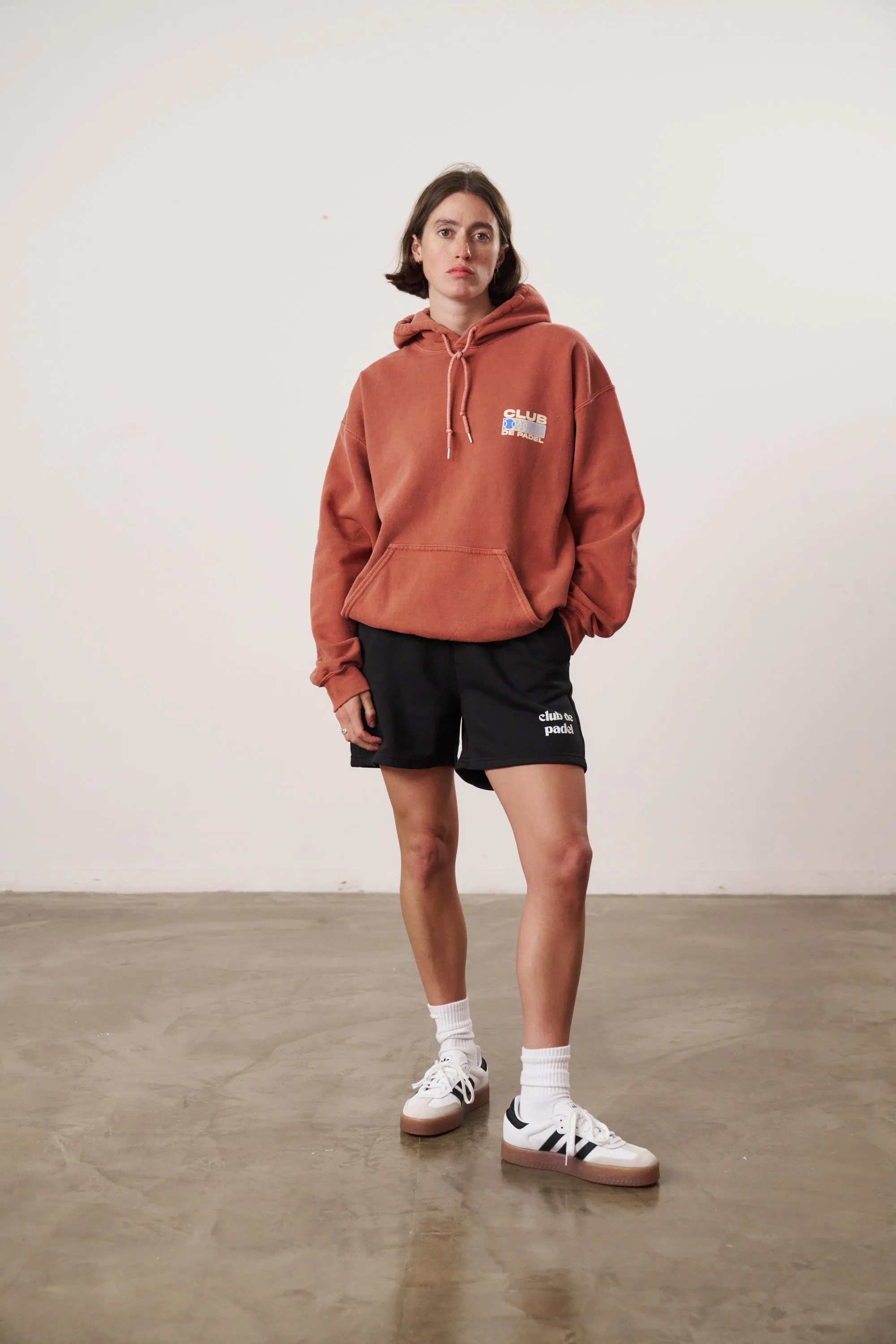 Club de Padel 'Heritage' Vintage Washed Hoodie - Burnt Orange