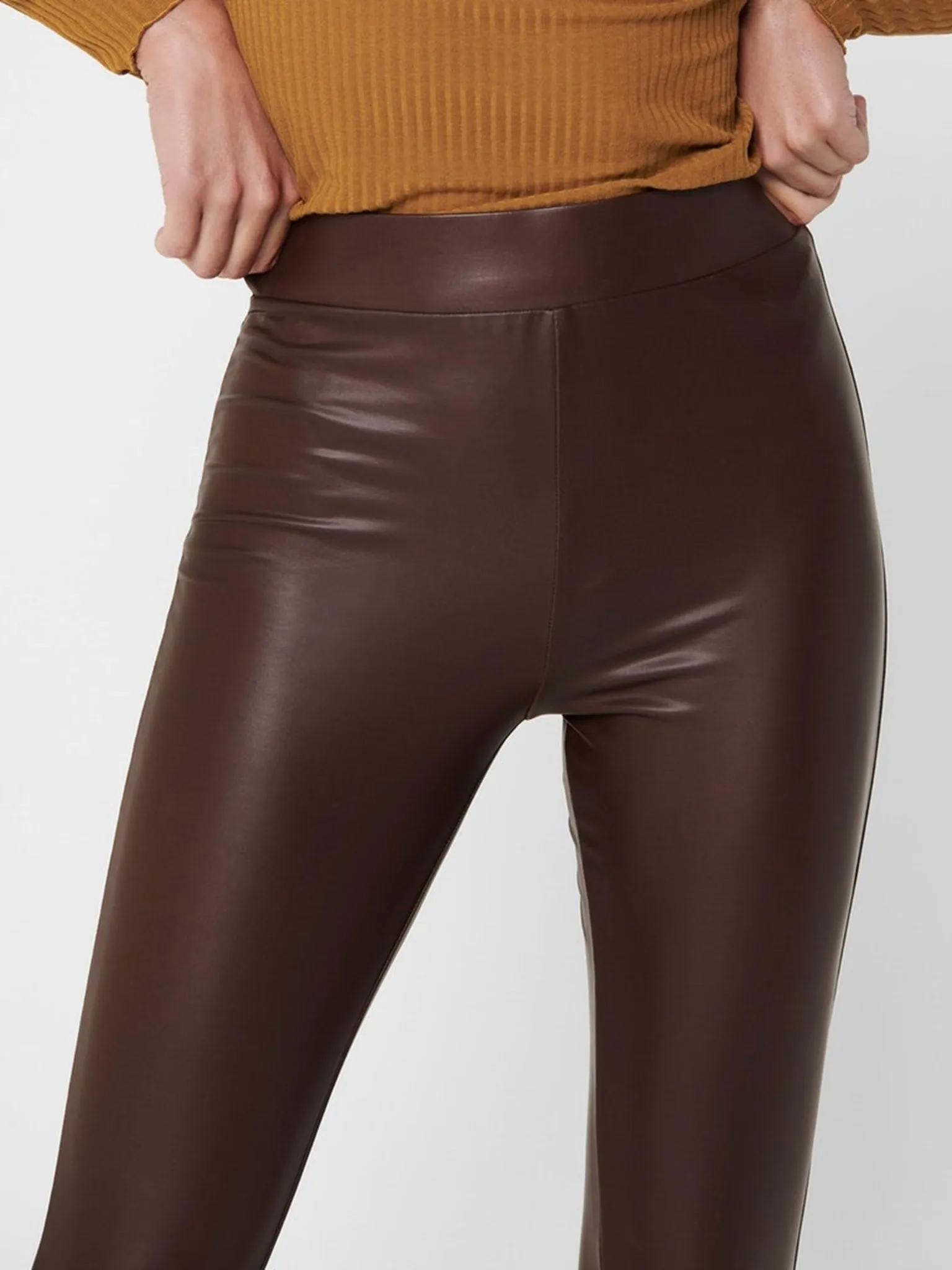 Cool Coated Leggings - Chicory Coffee