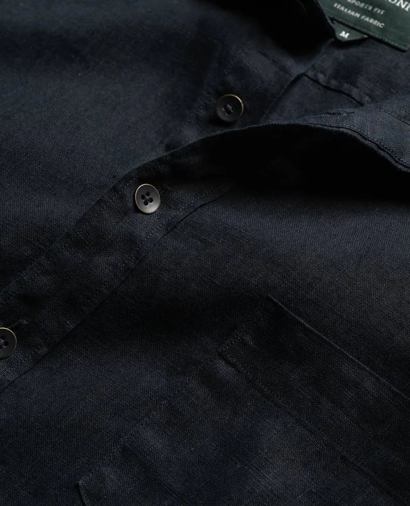 Coromandel Linen Shirt - Midnight