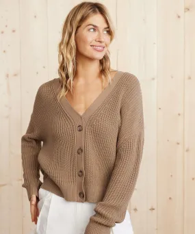 Cropped Cotton Cocoon Cardigan