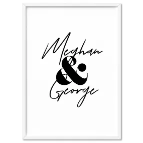 Custom Couple Name Design - Art Print