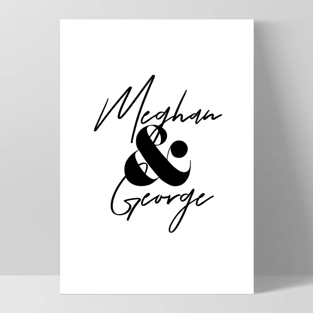 Custom Couple Name Design - Art Print