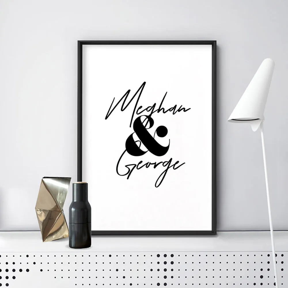 Custom Couple Name Design - Art Print