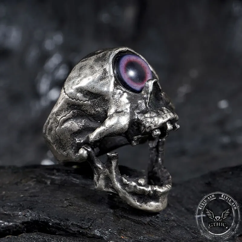 Cyclops Sterling Silver Skull Ring