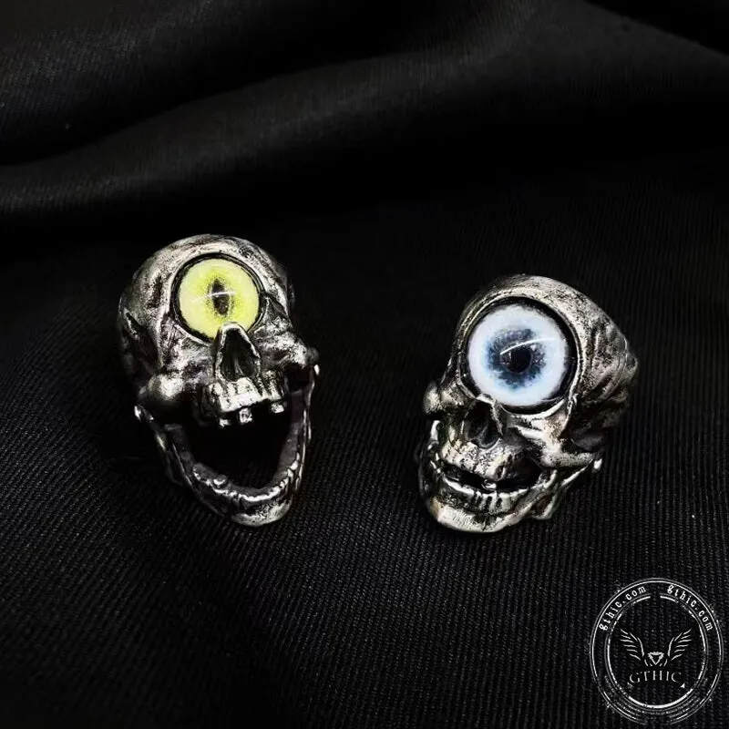 Cyclops Sterling Silver Skull Ring