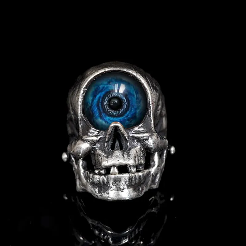 Cyclops Sterling Silver Skull Ring