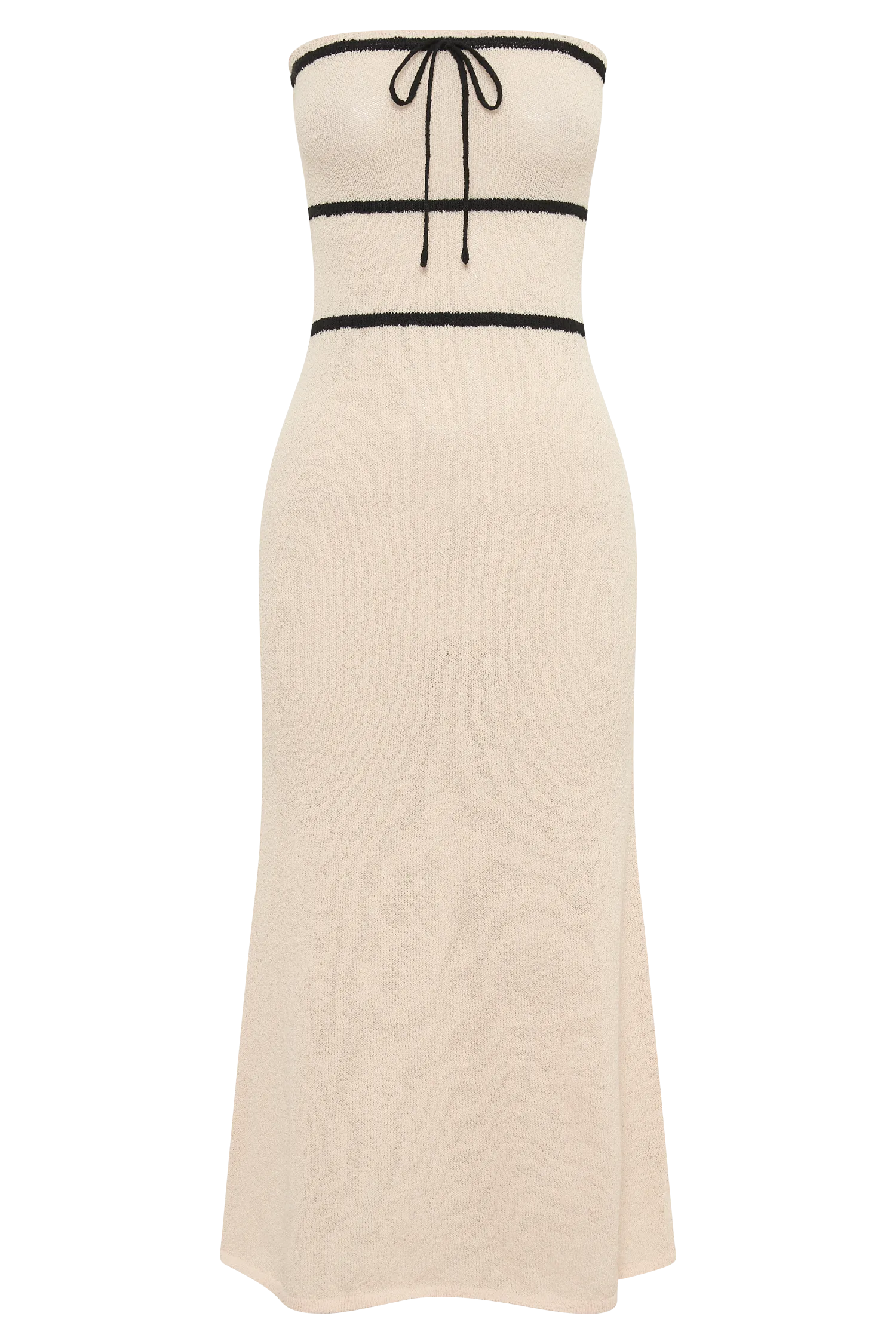 Dawn Strapless Knit Midi Dress - Cream