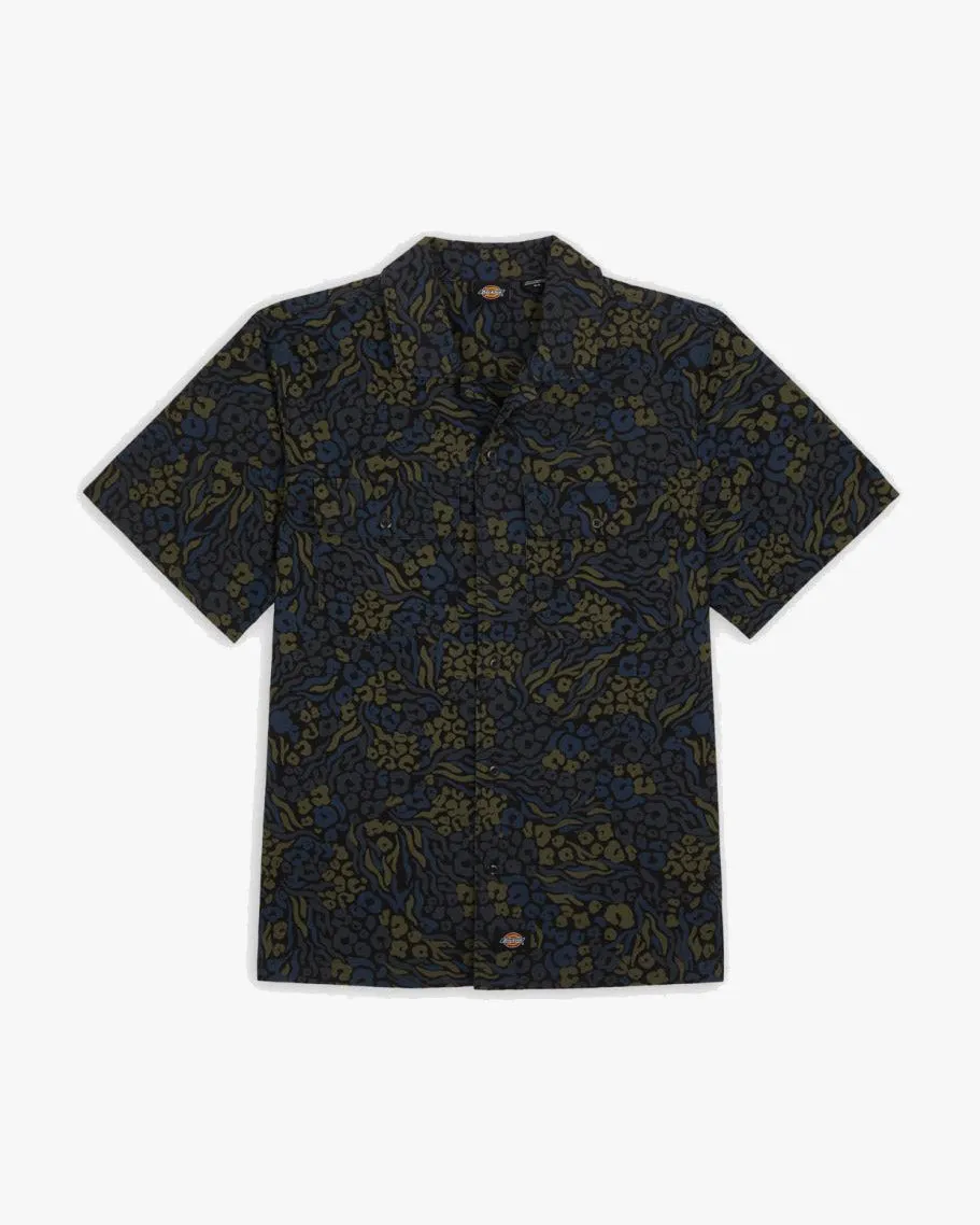 Dickies Saltville Short Sleeve Shirt - Blue / Brown