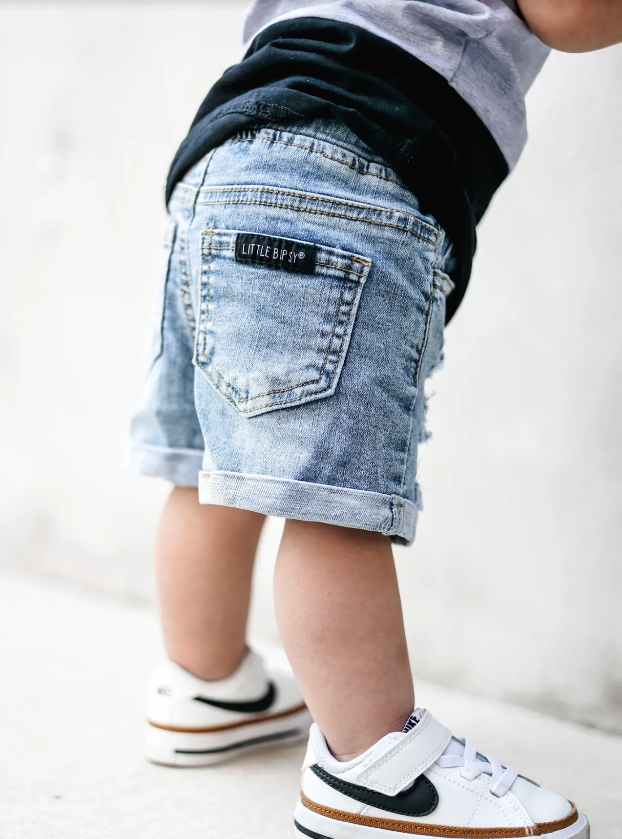 Distressed Denim Short