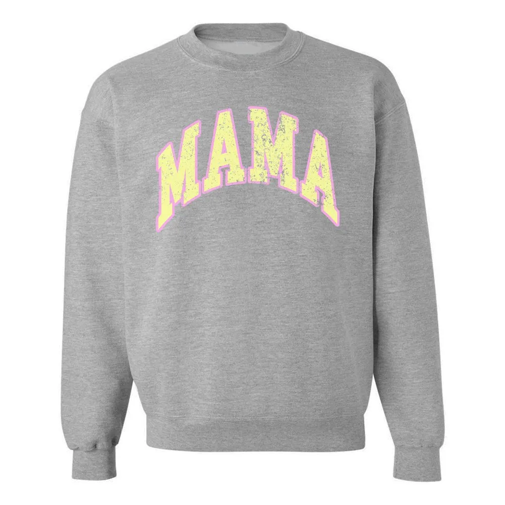 'Distressed 'Varsity 'Mama' Crewneck Sweatshirt