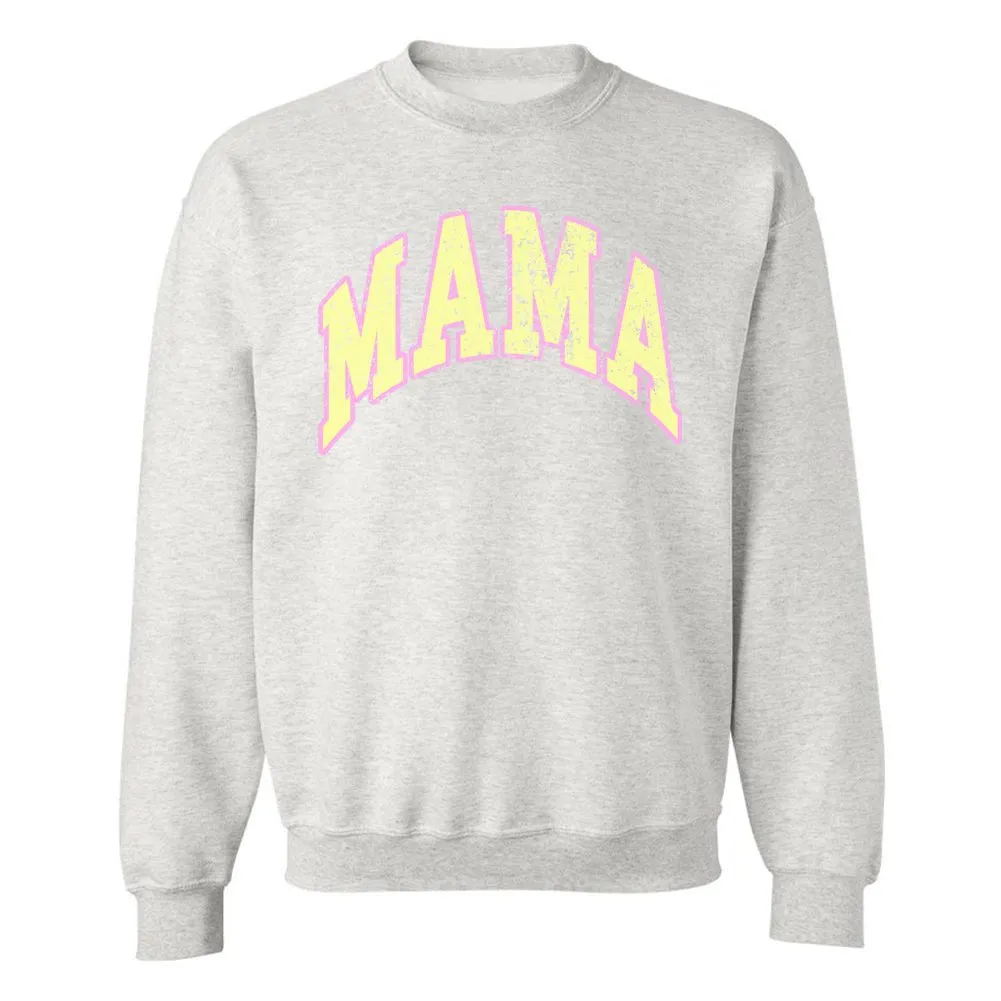 'Distressed 'Varsity 'Mama' Crewneck Sweatshirt