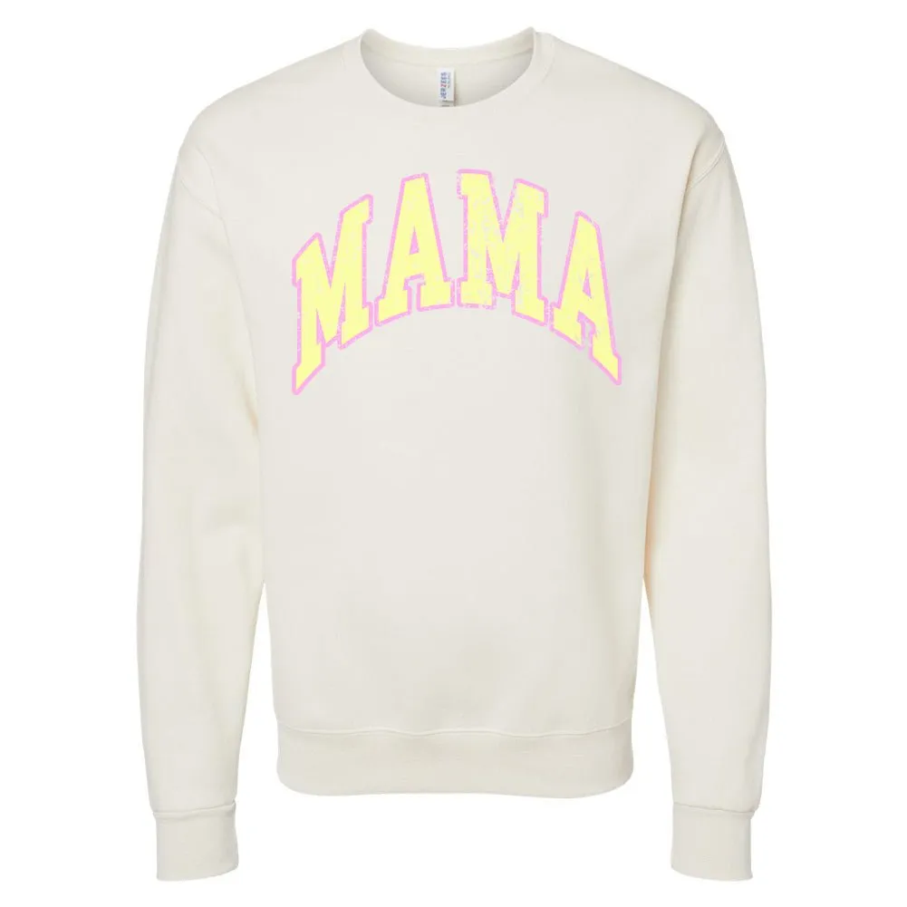 'Distressed 'Varsity 'Mama' Crewneck Sweatshirt