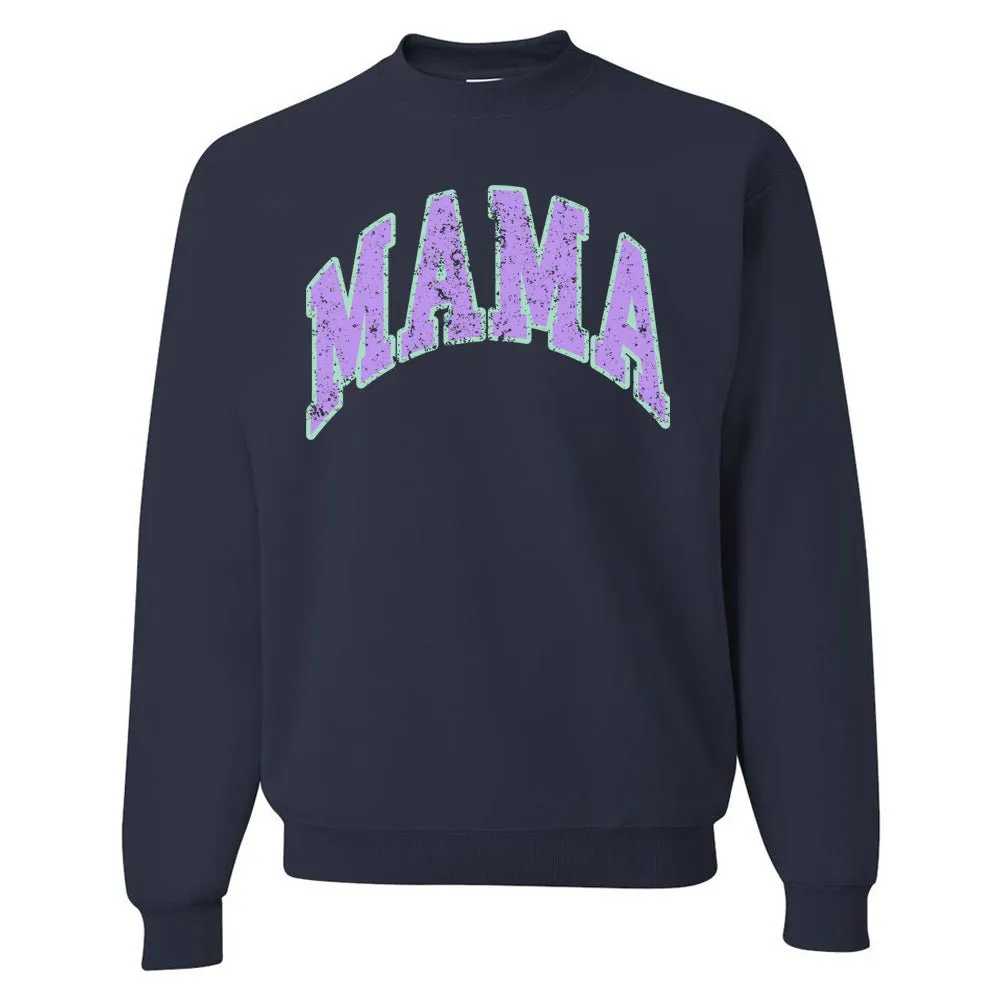 'Distressed 'Varsity 'Mama' Crewneck Sweatshirt