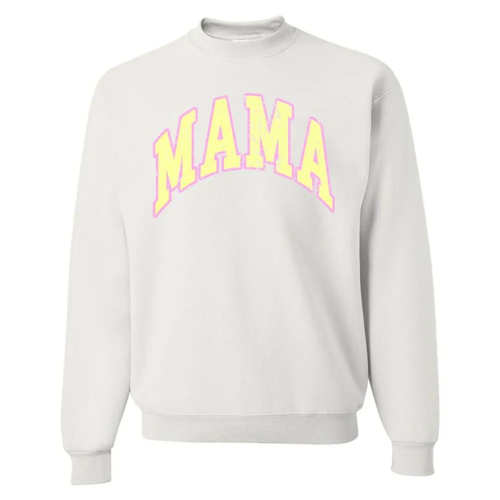 'Distressed 'Varsity 'Mama' Crewneck Sweatshirt