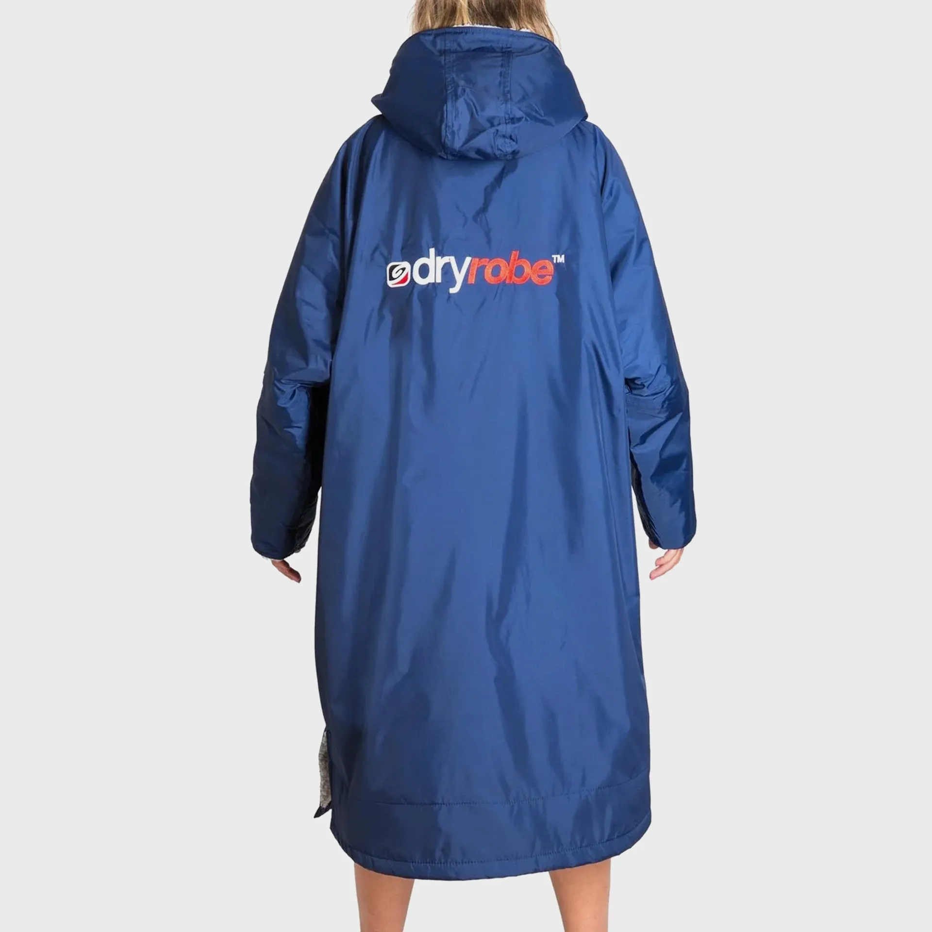 Dryrobe Advance Adults Long Sleeve Dryrobe - Navy Blue/Grey