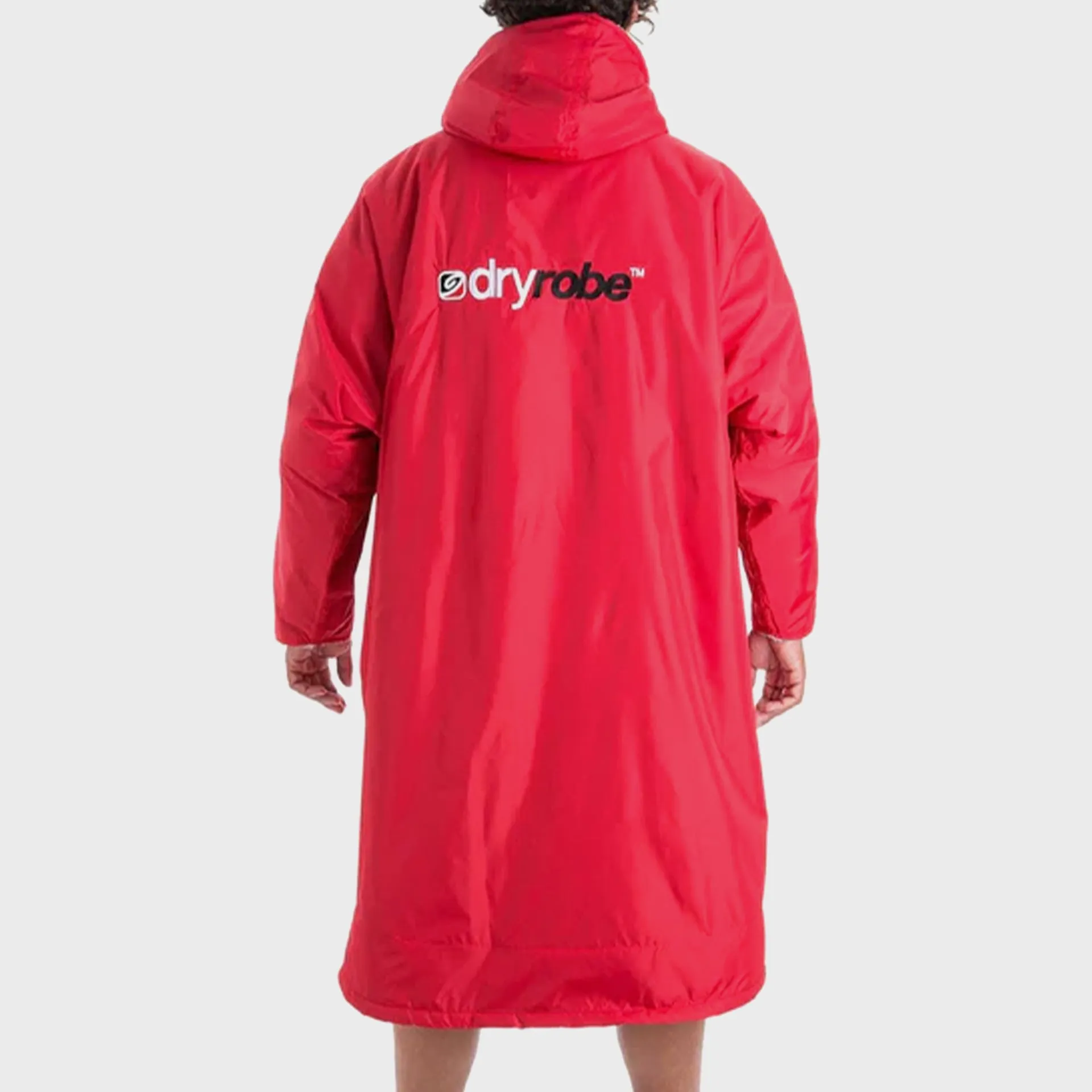 Dryrobe Advance Adults Long Sleeve Dryrobe - Red/Grey