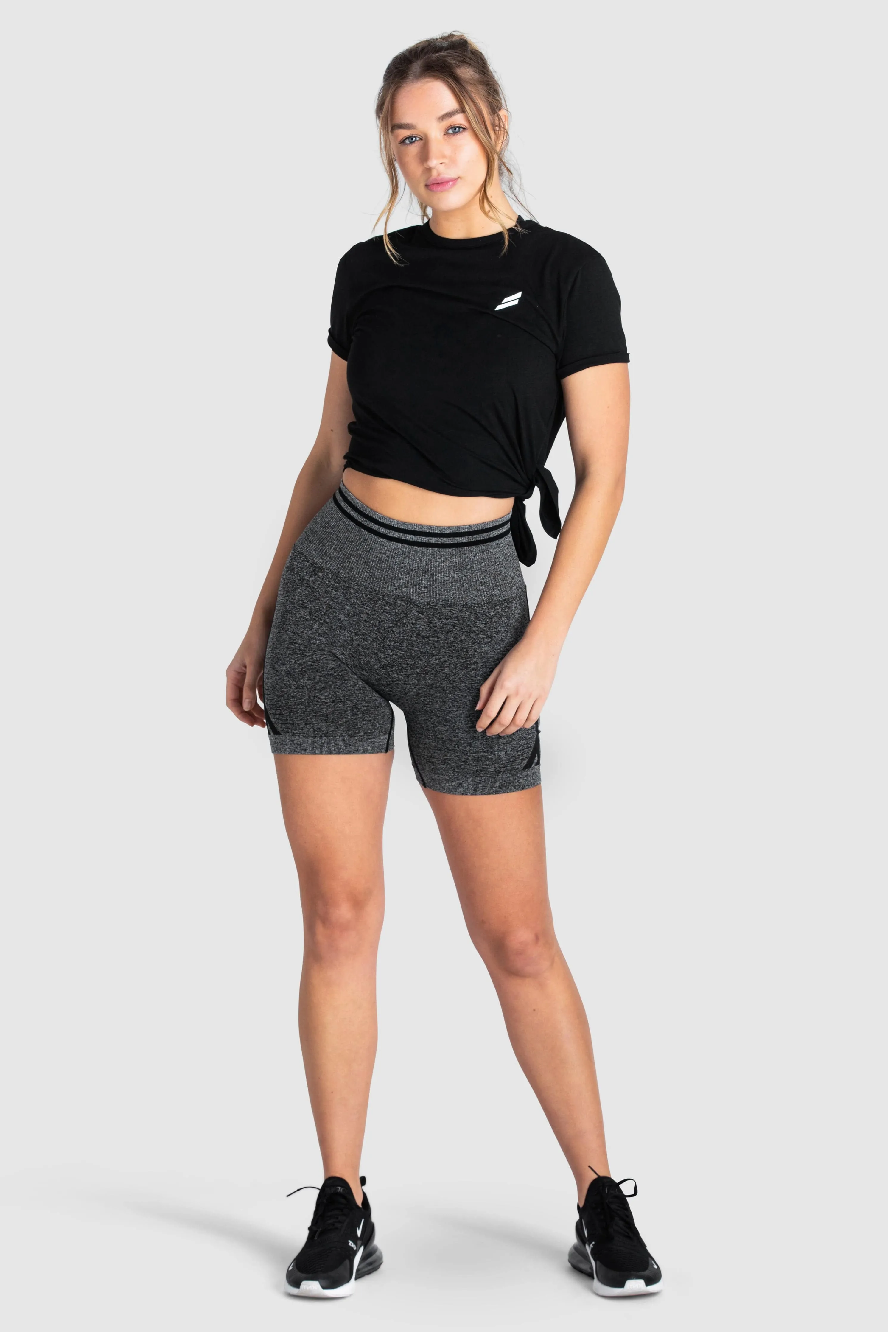 DYE Scrunch Seamless Shorts - Black Marl