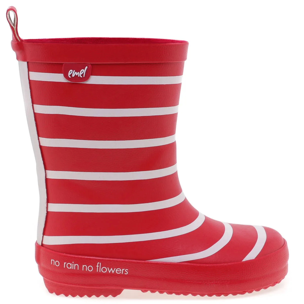 Emel rainboots red striped (K100-10)