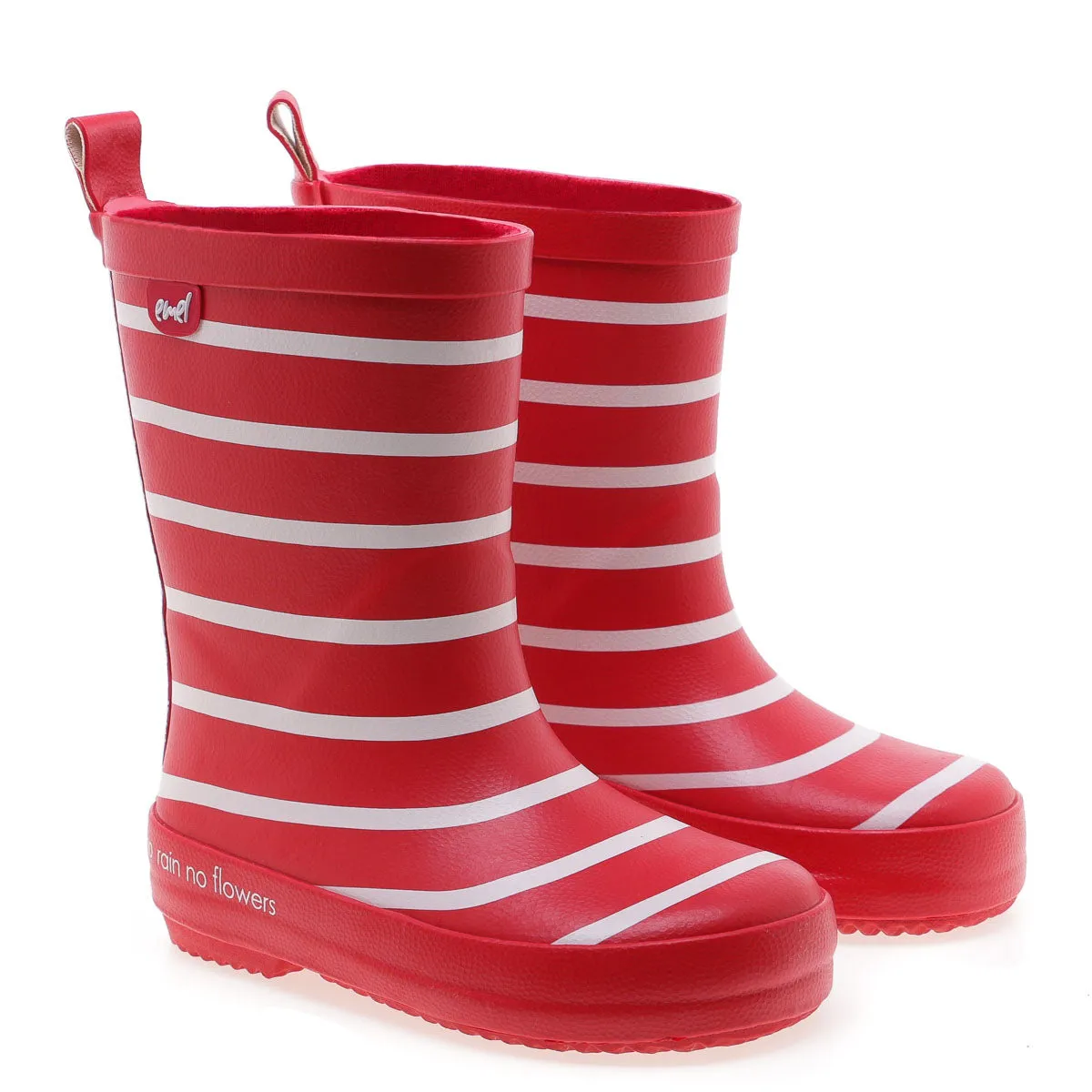 Emel rainboots red striped (K100-10)