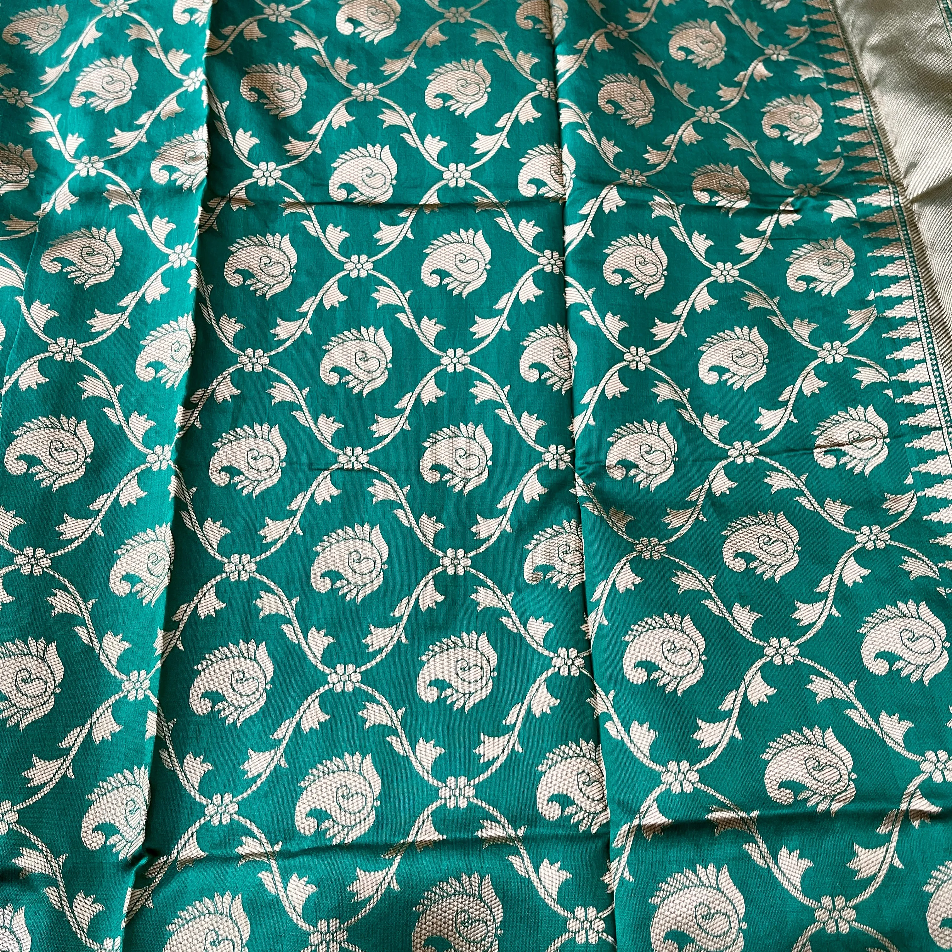 Emerald Green Banarasi Style Dupatta