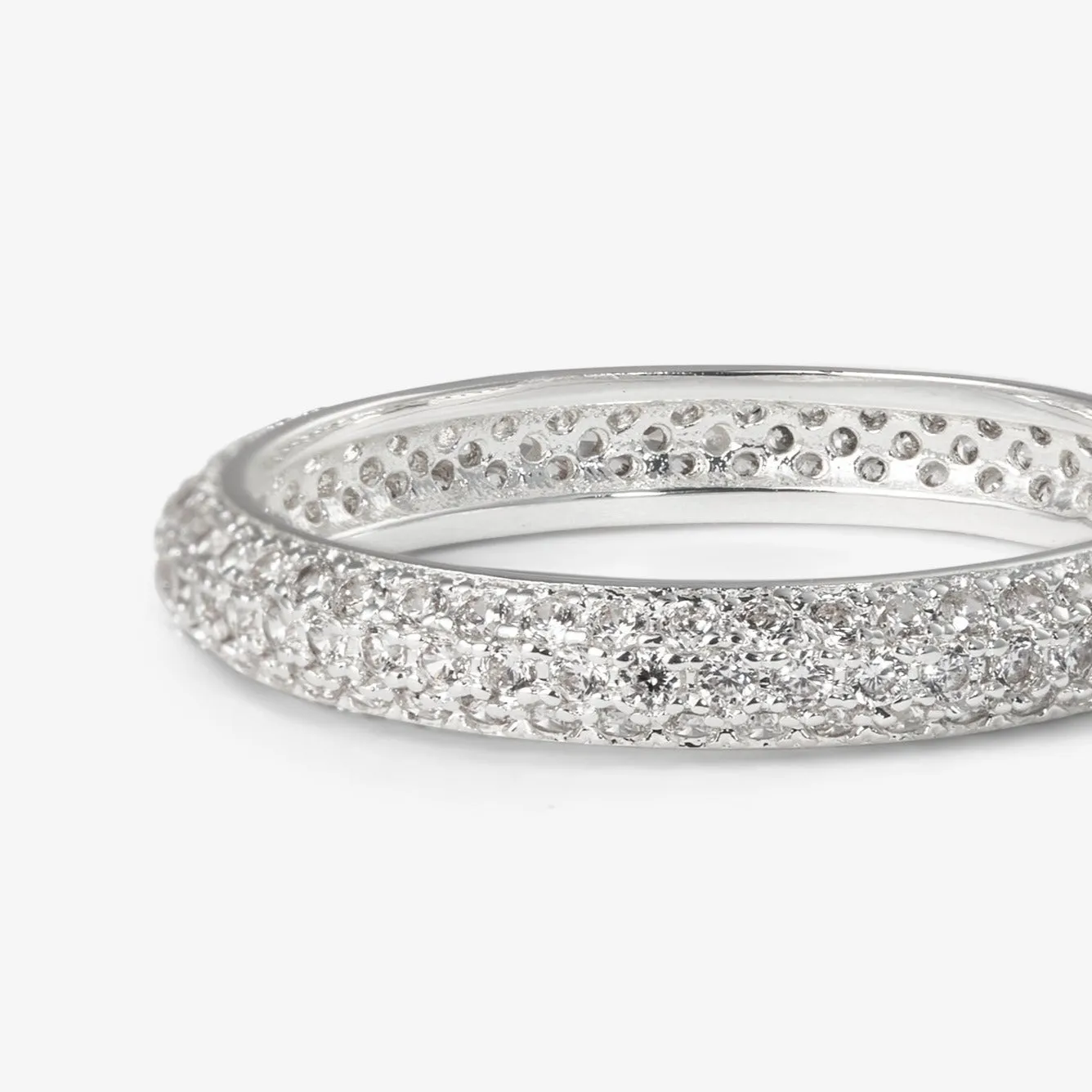 ETERNITY PAVÉ RING Silver