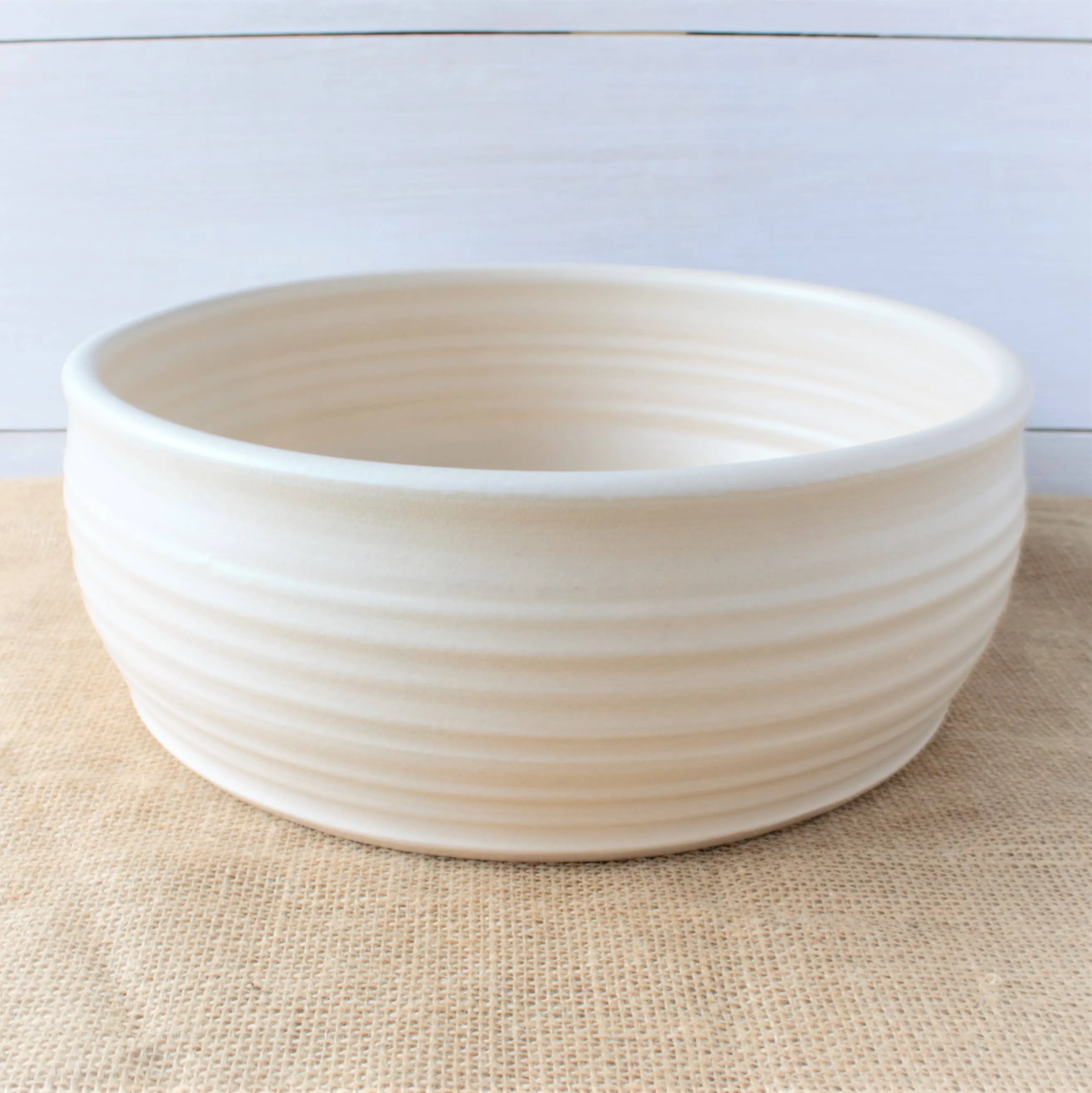 Farmhouse Ridges Serving Bowl - Handcrafted