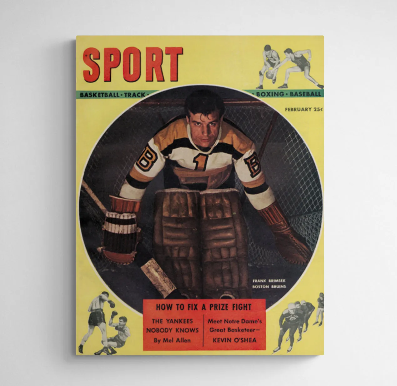 February 1948 SPORT Cover (Frank Brimsek, Boston Bruins)