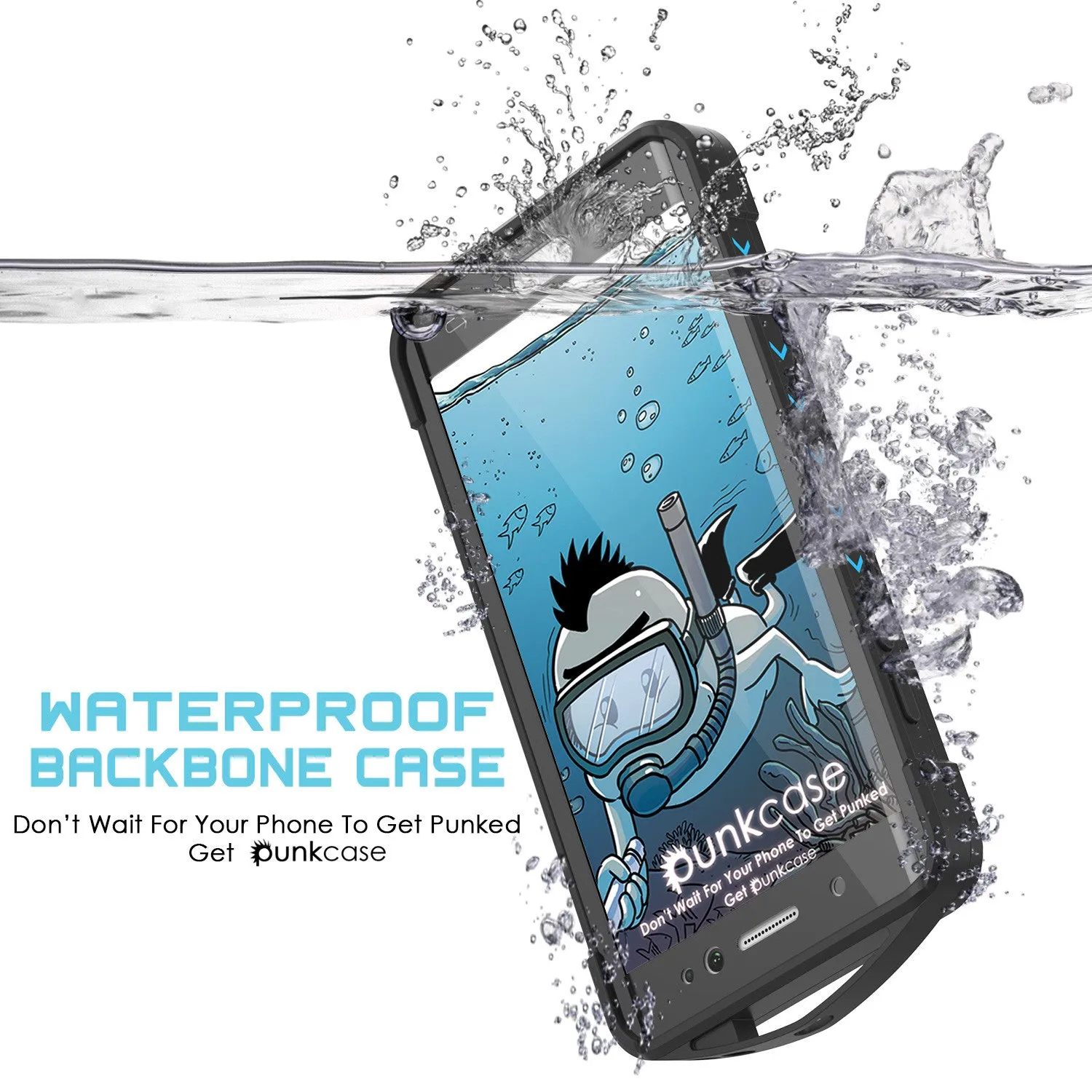 Galaxy Note 7 Waterproof Case, Punkcase WEBSTER Series, Light Blue | Heavy Duty Armor Cover