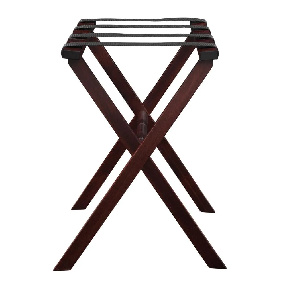 Gatehouse Furniture Luggage Rack - Straight Wood Leg with 4 Nylon Straps