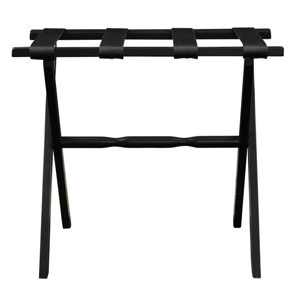 Gatehouse Furniture Luggage Rack - Straight Wood Leg with 4 Nylon Straps