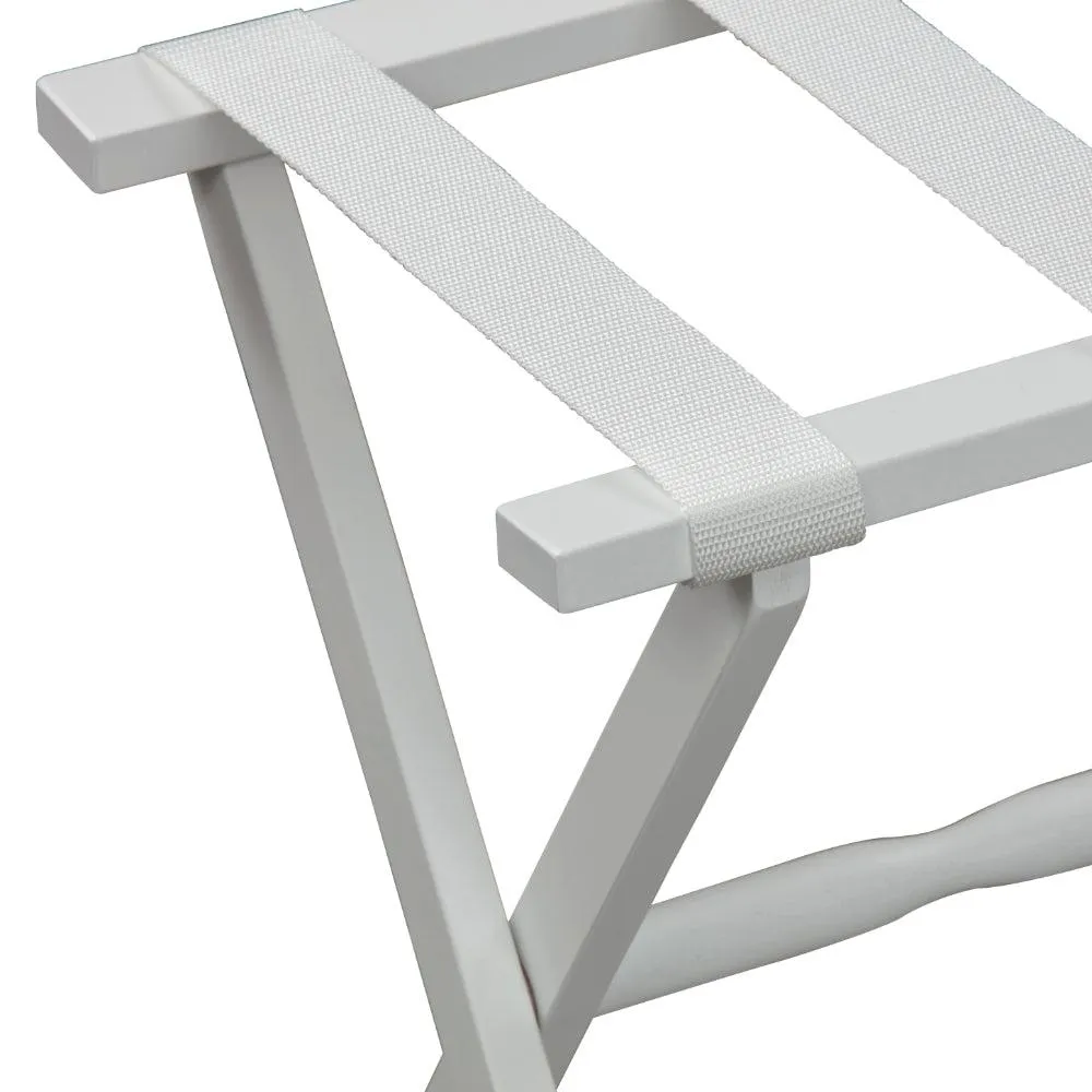 Gatehouse Furniture Luggage Rack - Straight Wood Leg with 4 Nylon Straps