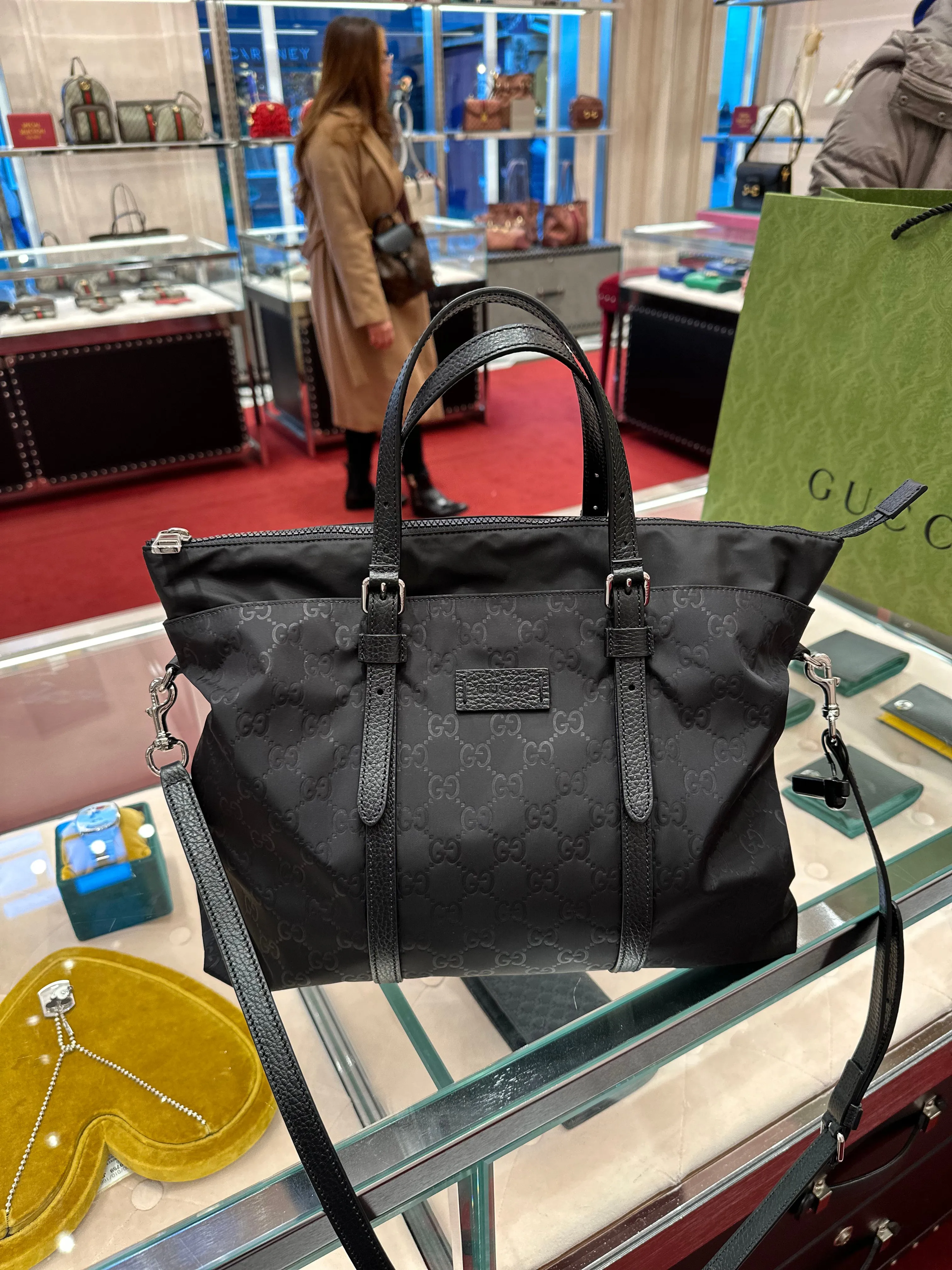 Gg monogram nylon tote