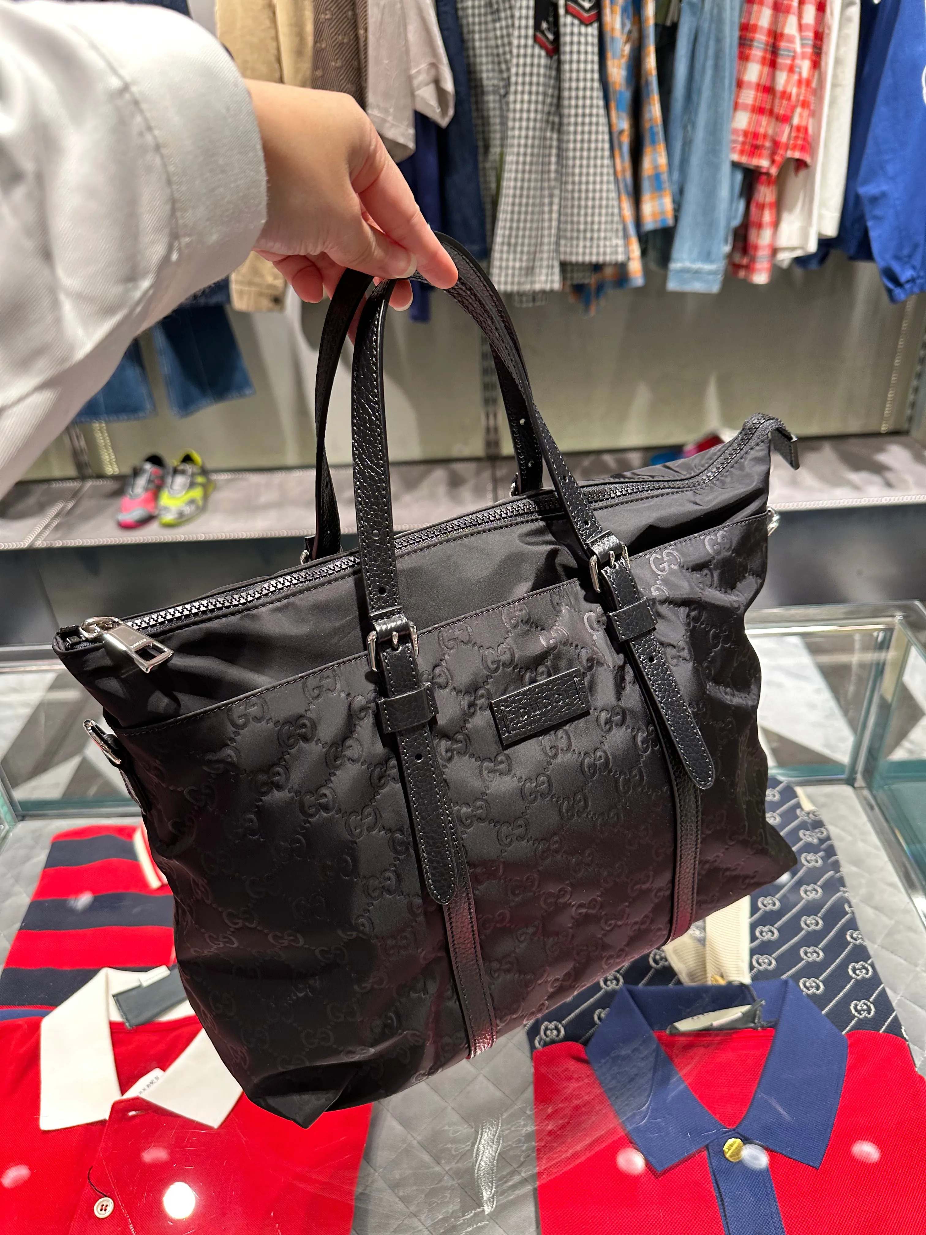 Gg monogram nylon tote