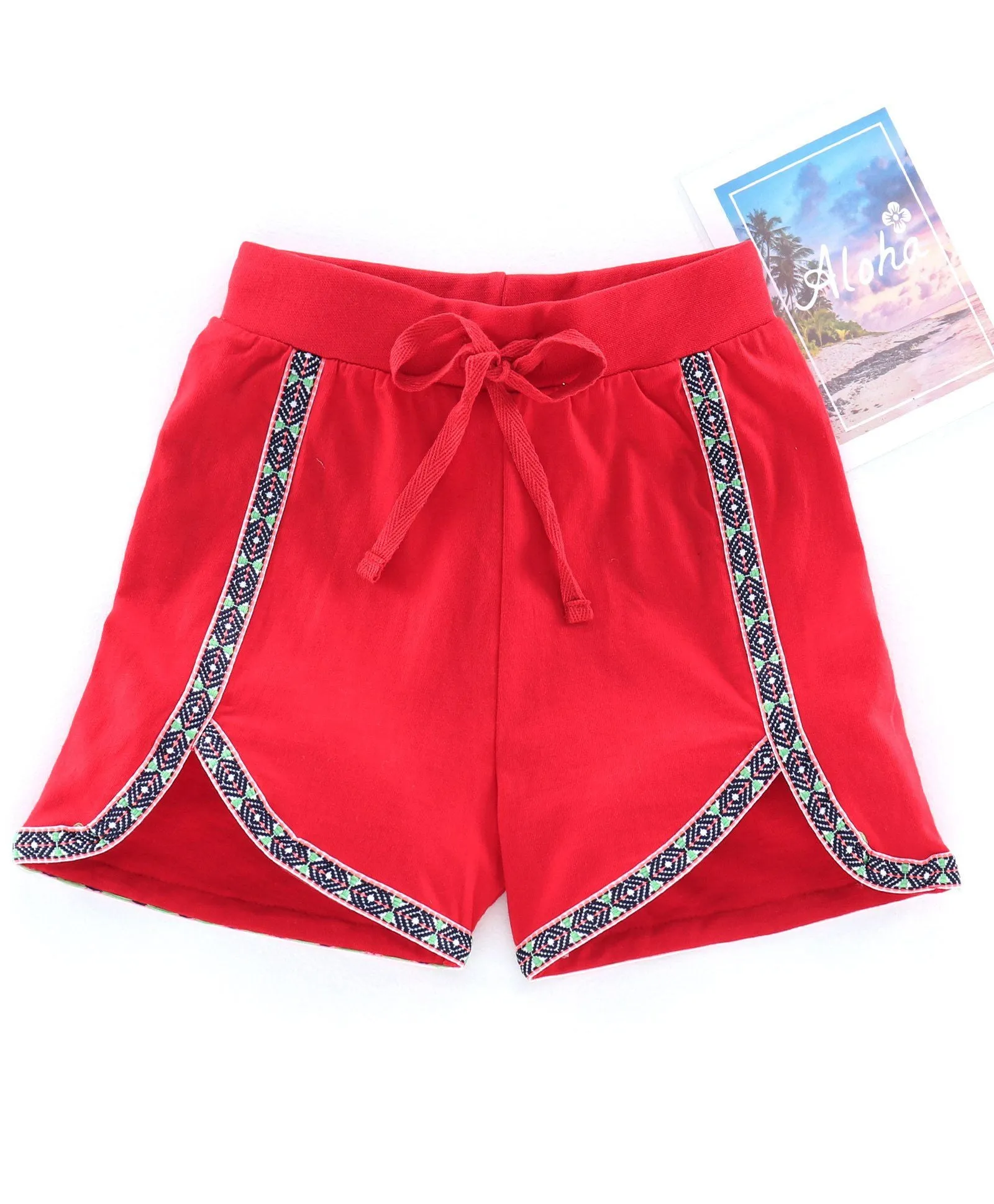 Girls Knit Short With Tape Hem