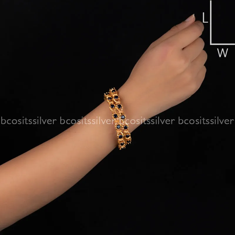 Gold Plated Bangle - 1340 - Size 2.6