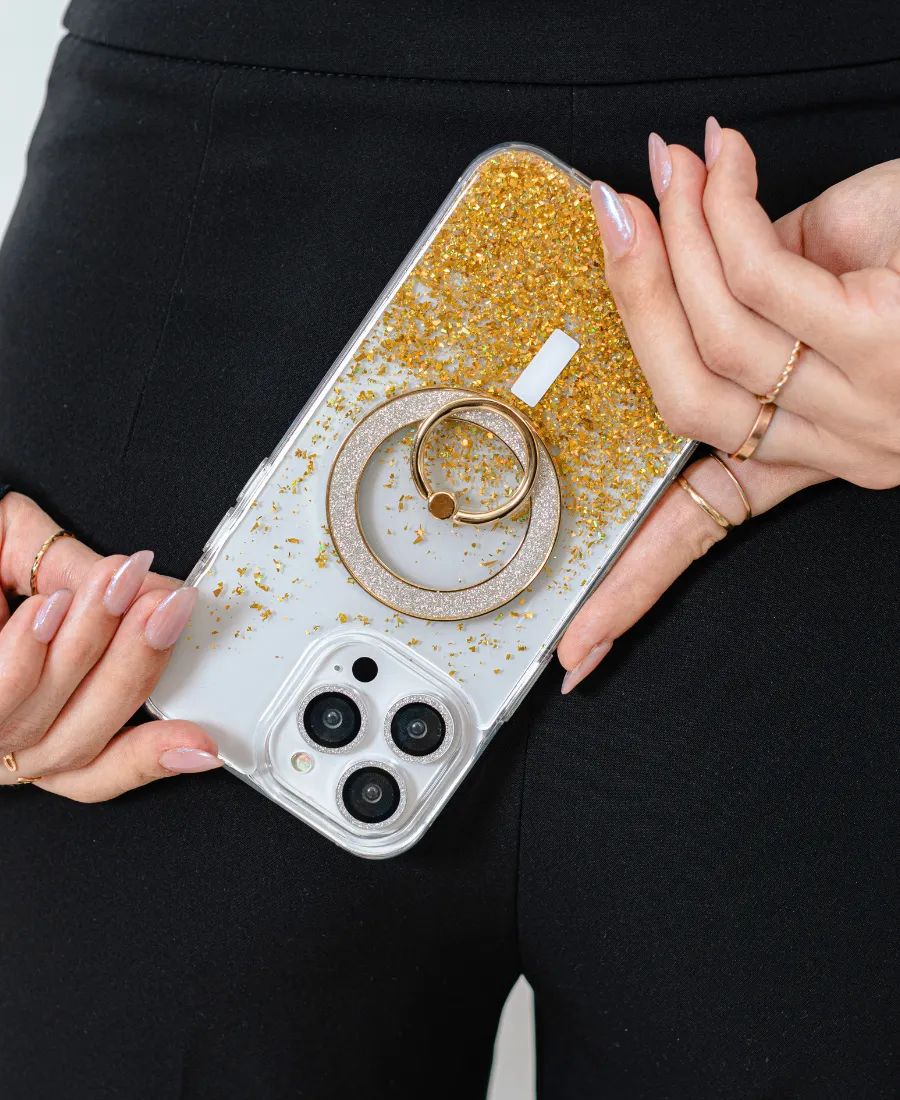 Gold Sparkle MagSafe Phone Case