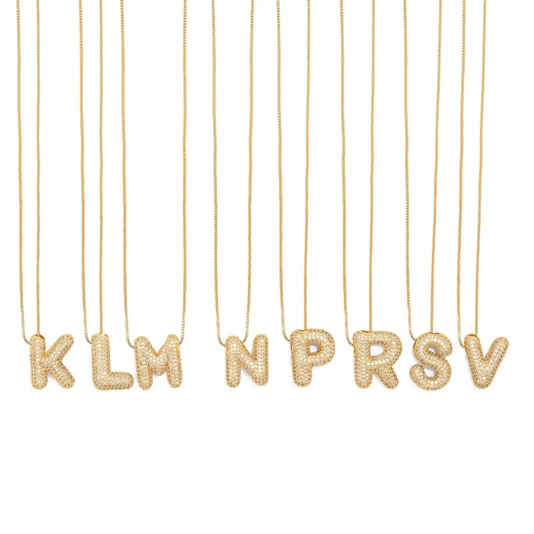 GOLDEN BALLOON SPARK LETTER NECKLACE