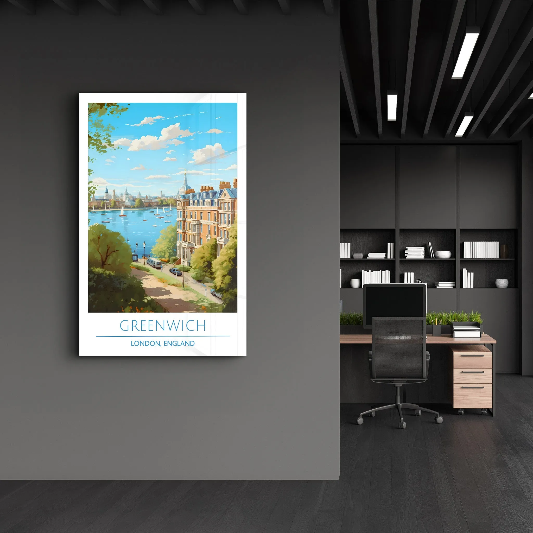 Greenwich-London England-Travel Posters | Glass Wall Art