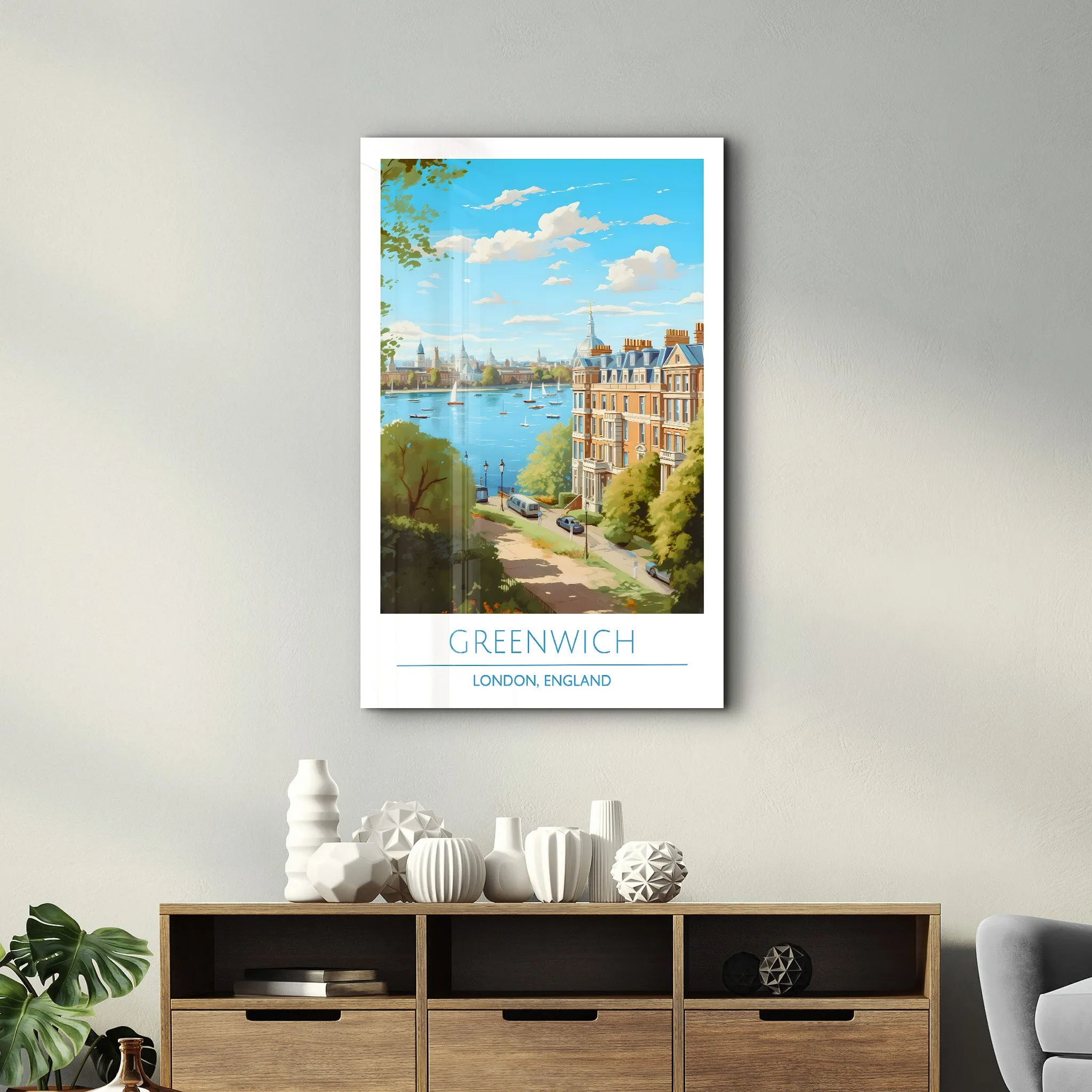 Greenwich-London England-Travel Posters | Glass Wall Art