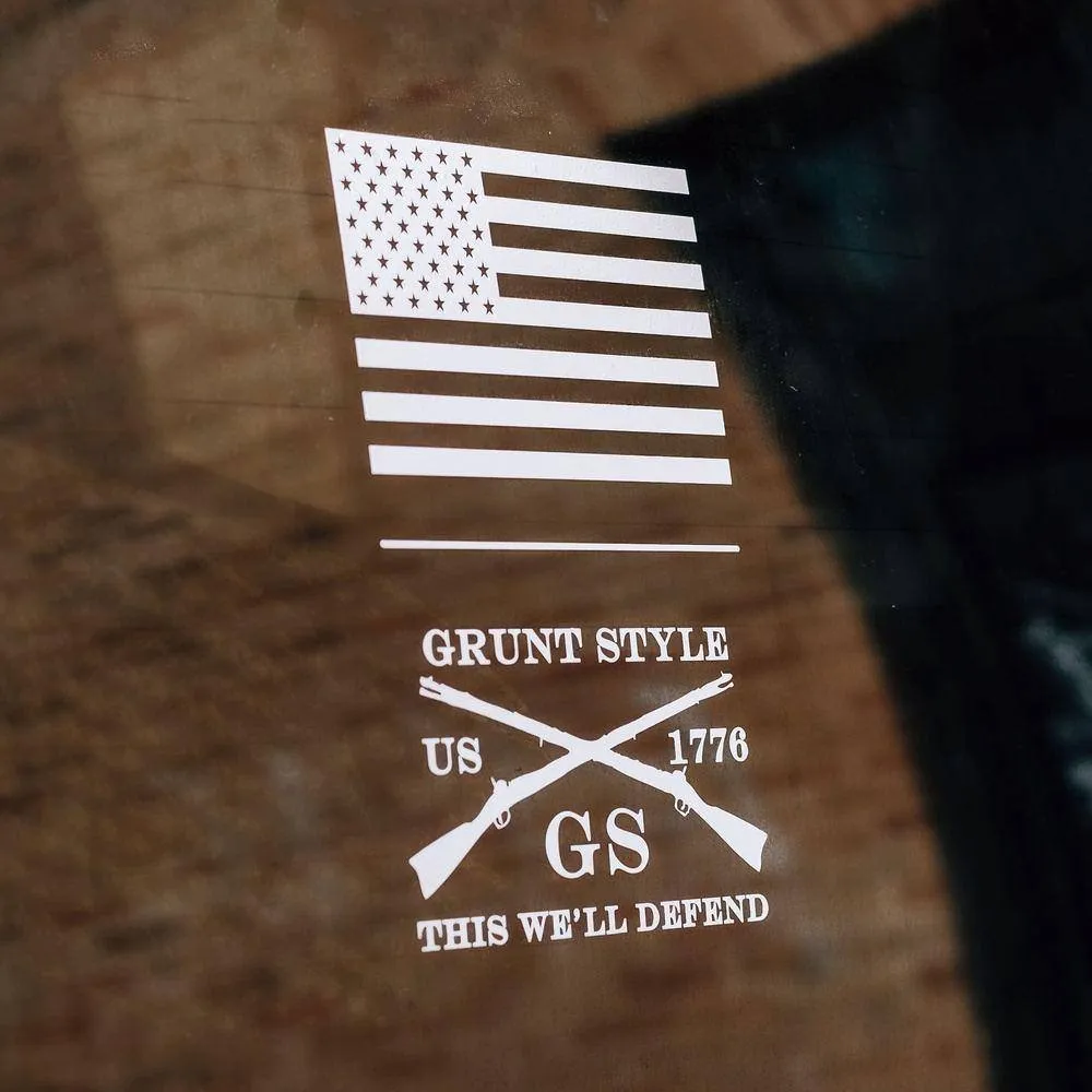 Grunt Style Stacked Flag Decal