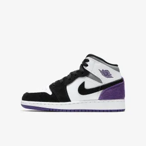 (GS) Air Jordan 1 Mid SE 'Union Court Purple Toe' (2020) BQ6931-105