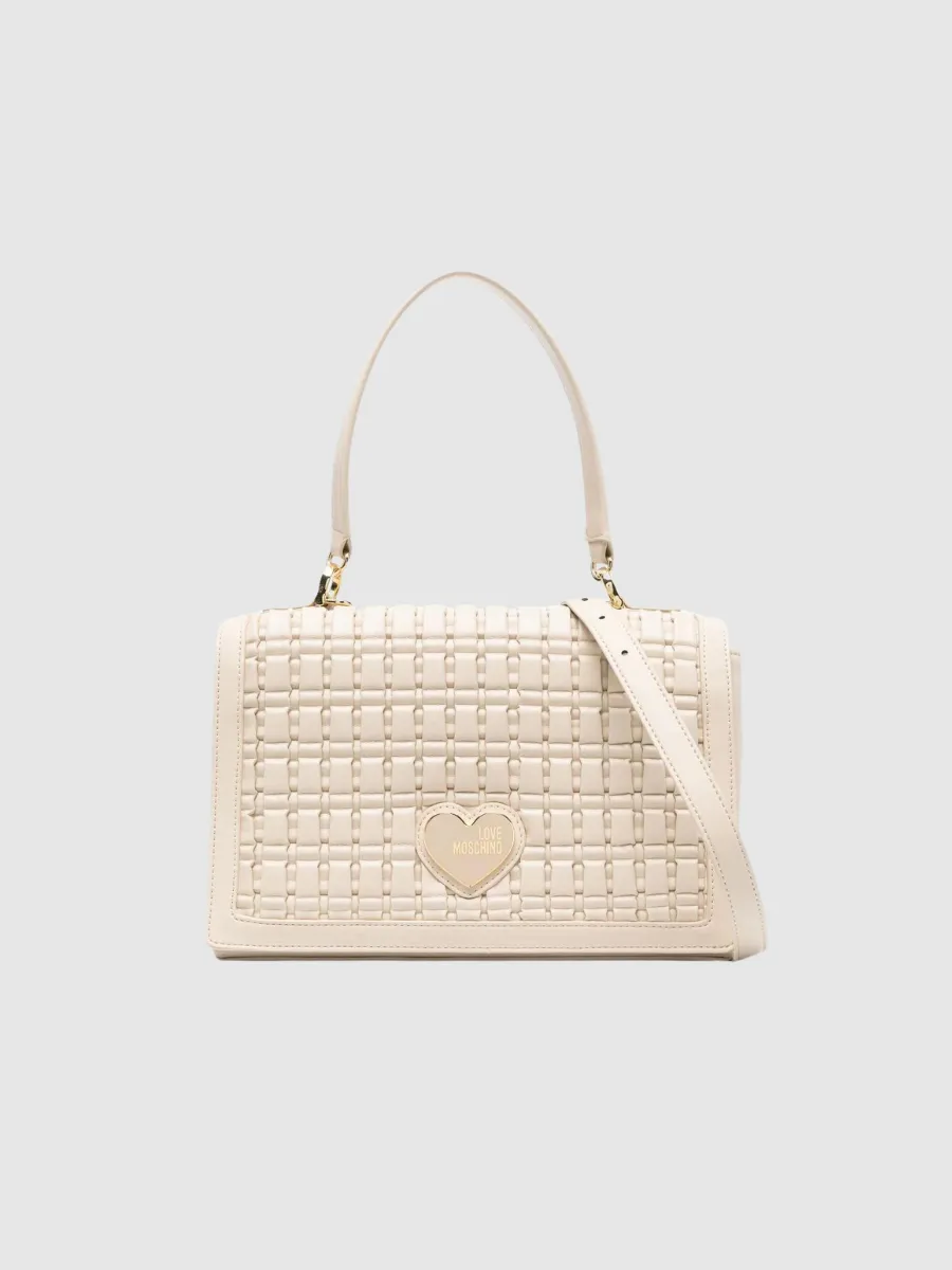 Heart-motif shoulder bag