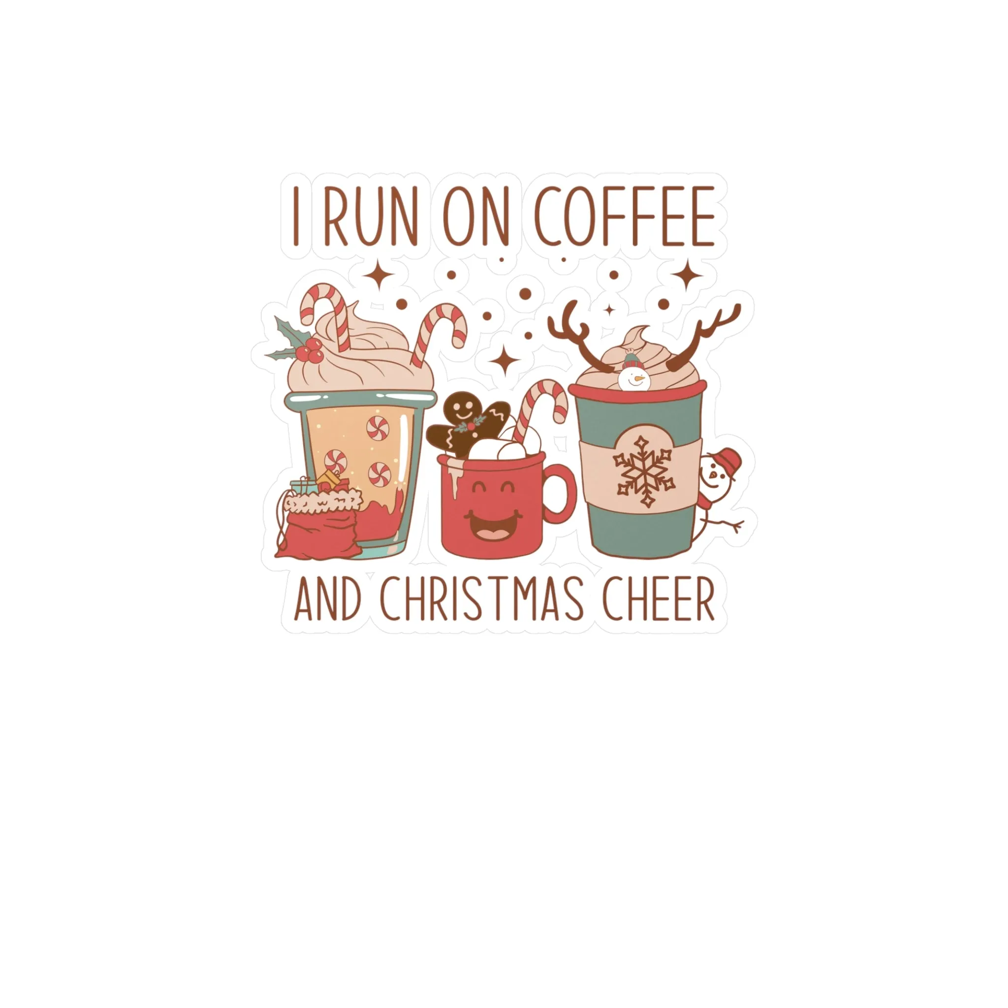 I run on Coffee - Kiss-Cut Vinyl Decals