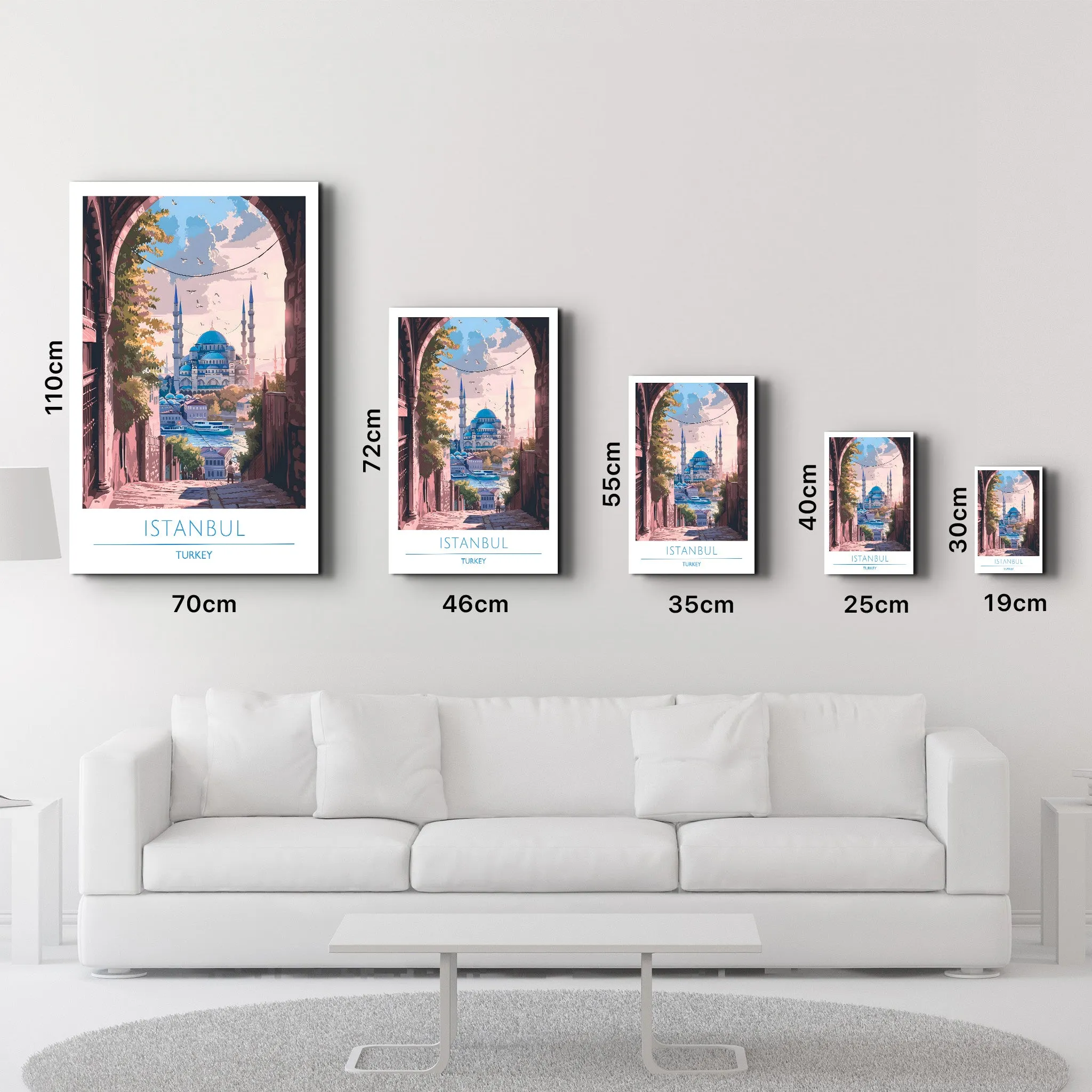 Istanbul Turkey-Travel Posters | Glass Wall Art