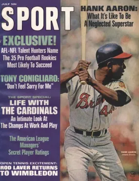 July 1968 SPORT Cover (Hank Aaron, Atlanta Braves)