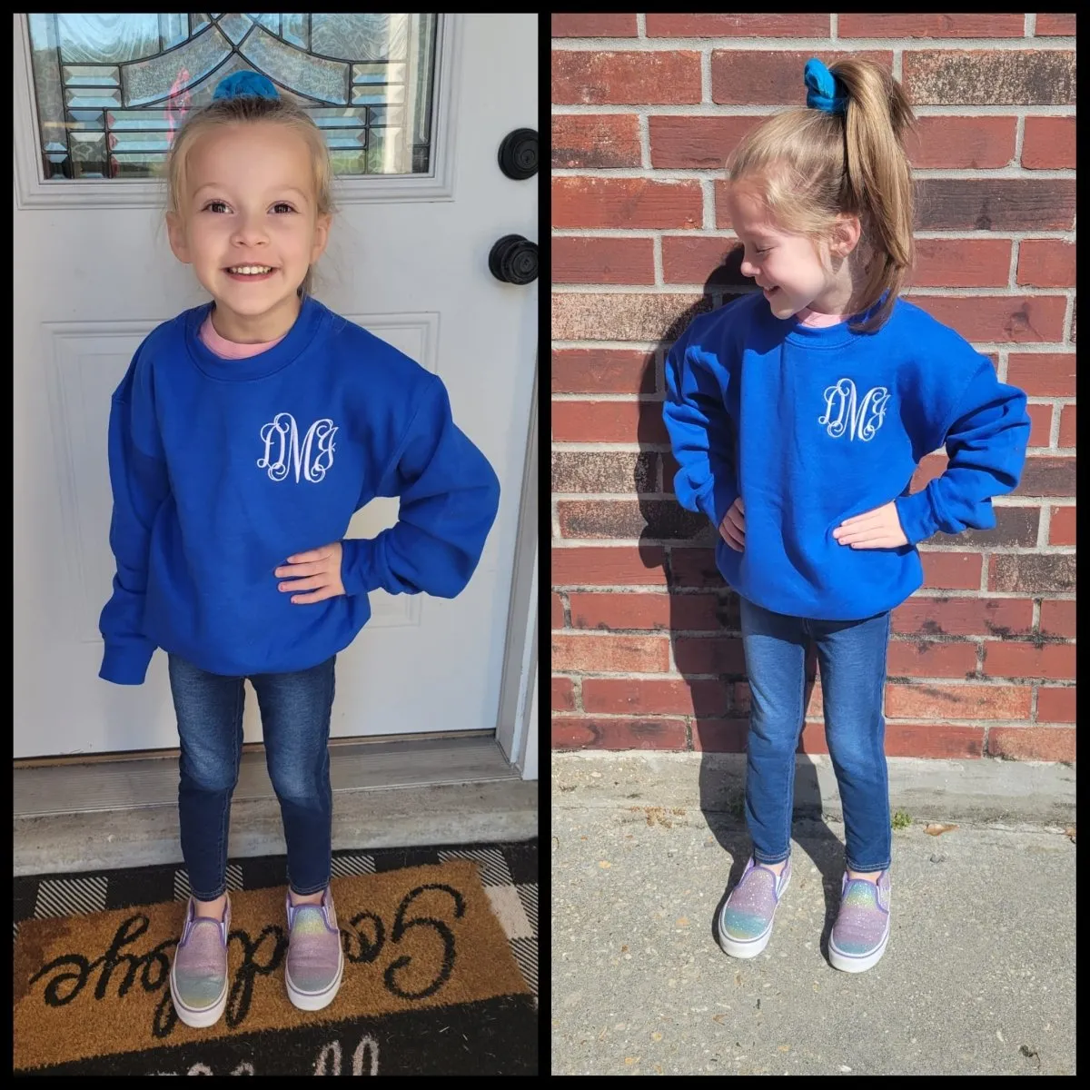 Kids Monogrammed Crewneck Sweatshirt