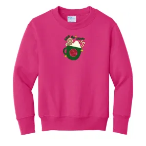 Kids Monogrammed 'Cup Of Cheer' Crewneck Sweatshirt