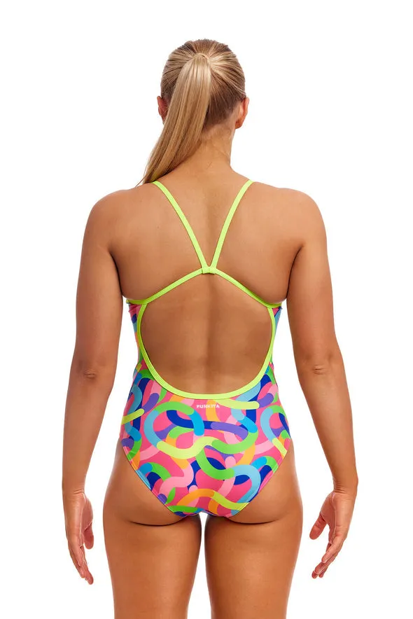 Ladies Single Strap One Piece - Curly Wurly