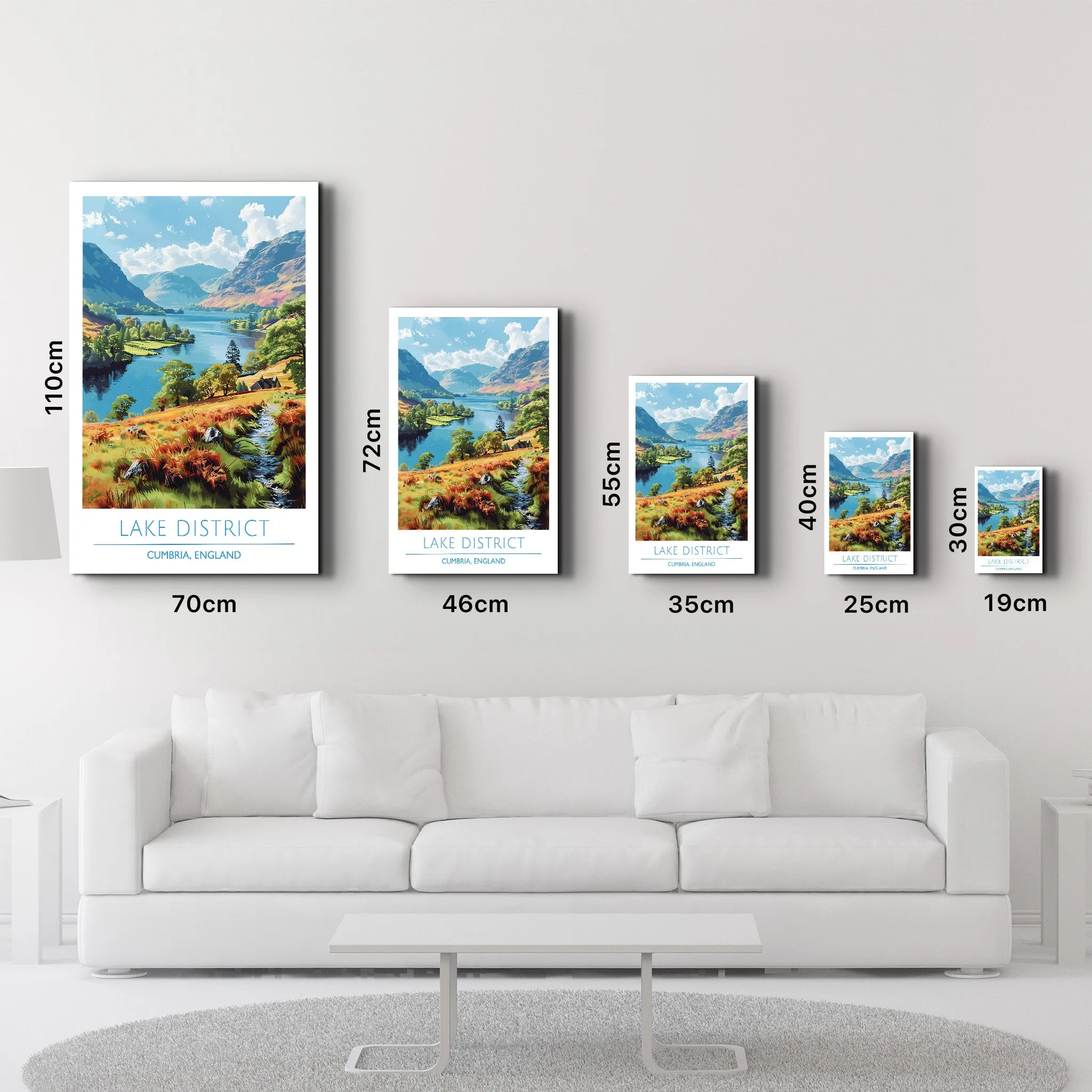 Lake District-Cumbria England-Travel Posters | Glass Wall Art